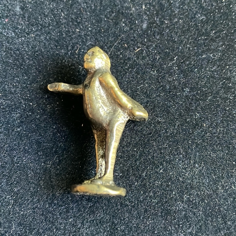 Vintage Mini Brass Charles Dickens Figurine - Peerage England